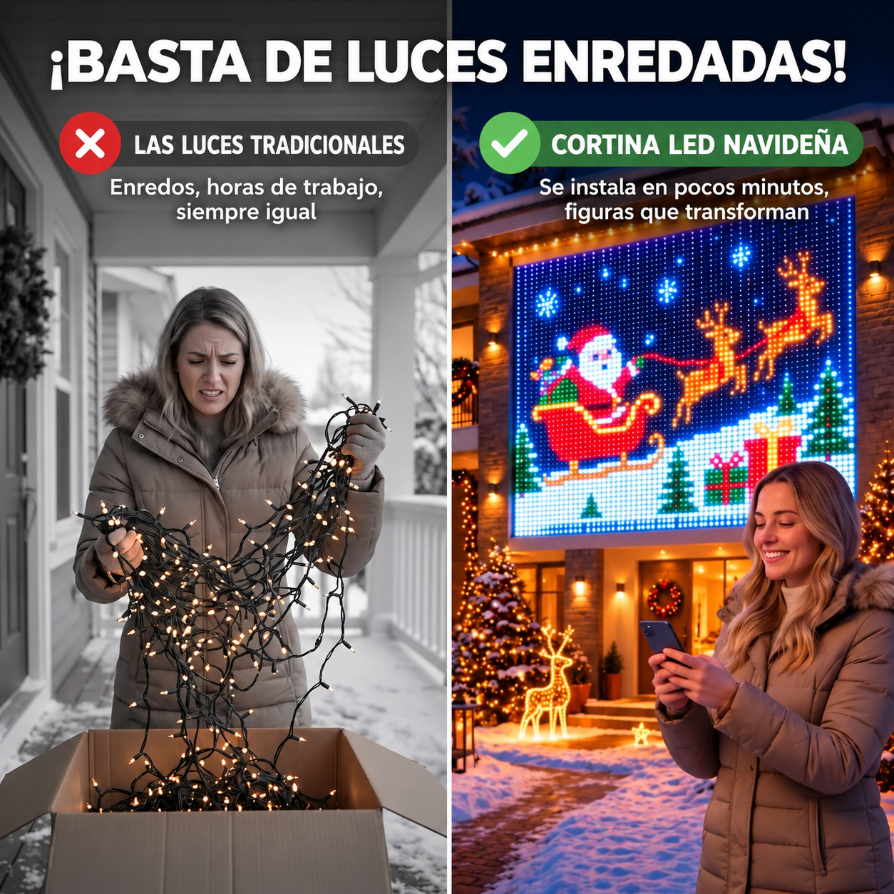 Comparación con las luces tradicionales