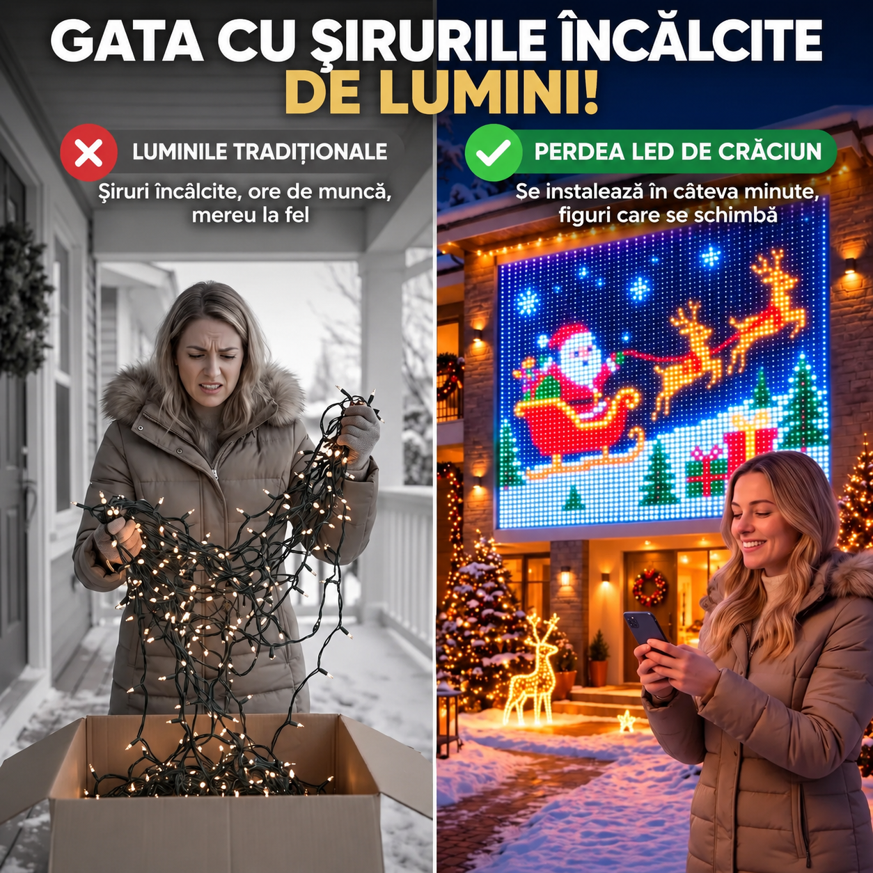 Comparație cu luminile obișnuite