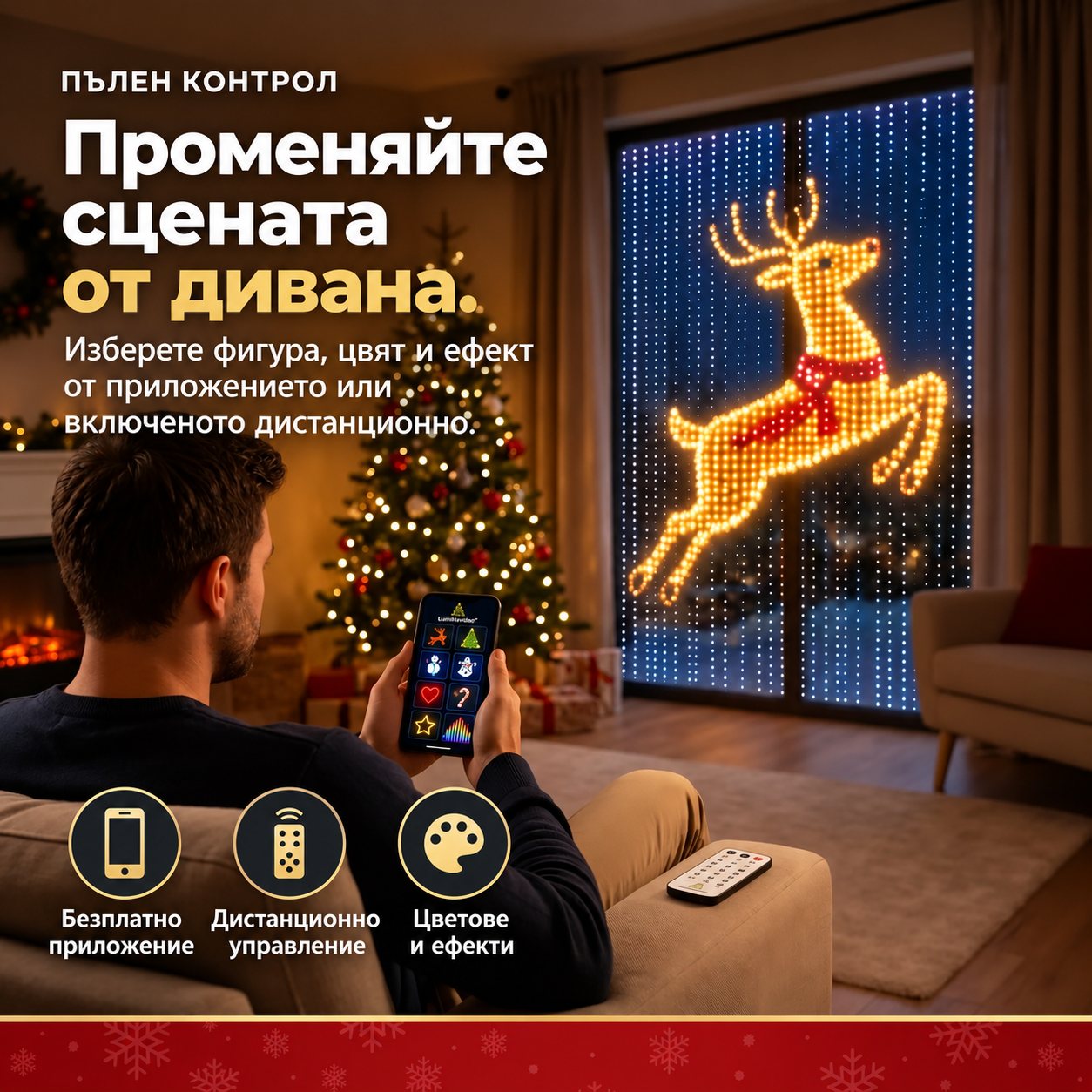 Управление чрез приложение и дистанционно