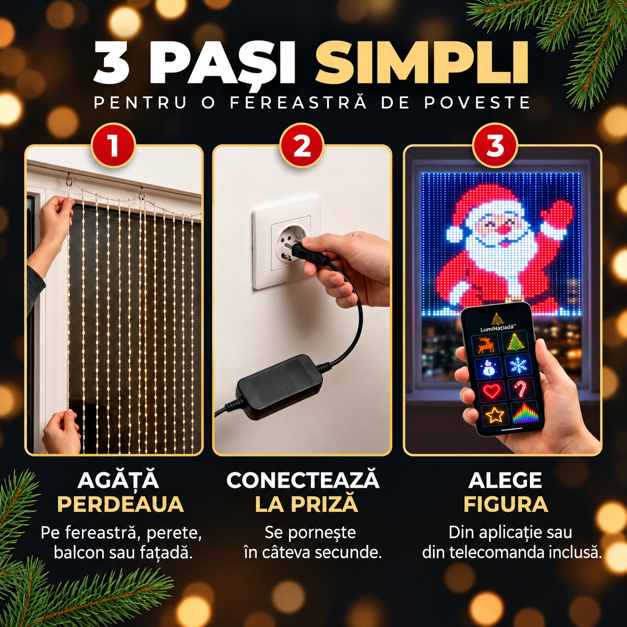 Trei pași simpli