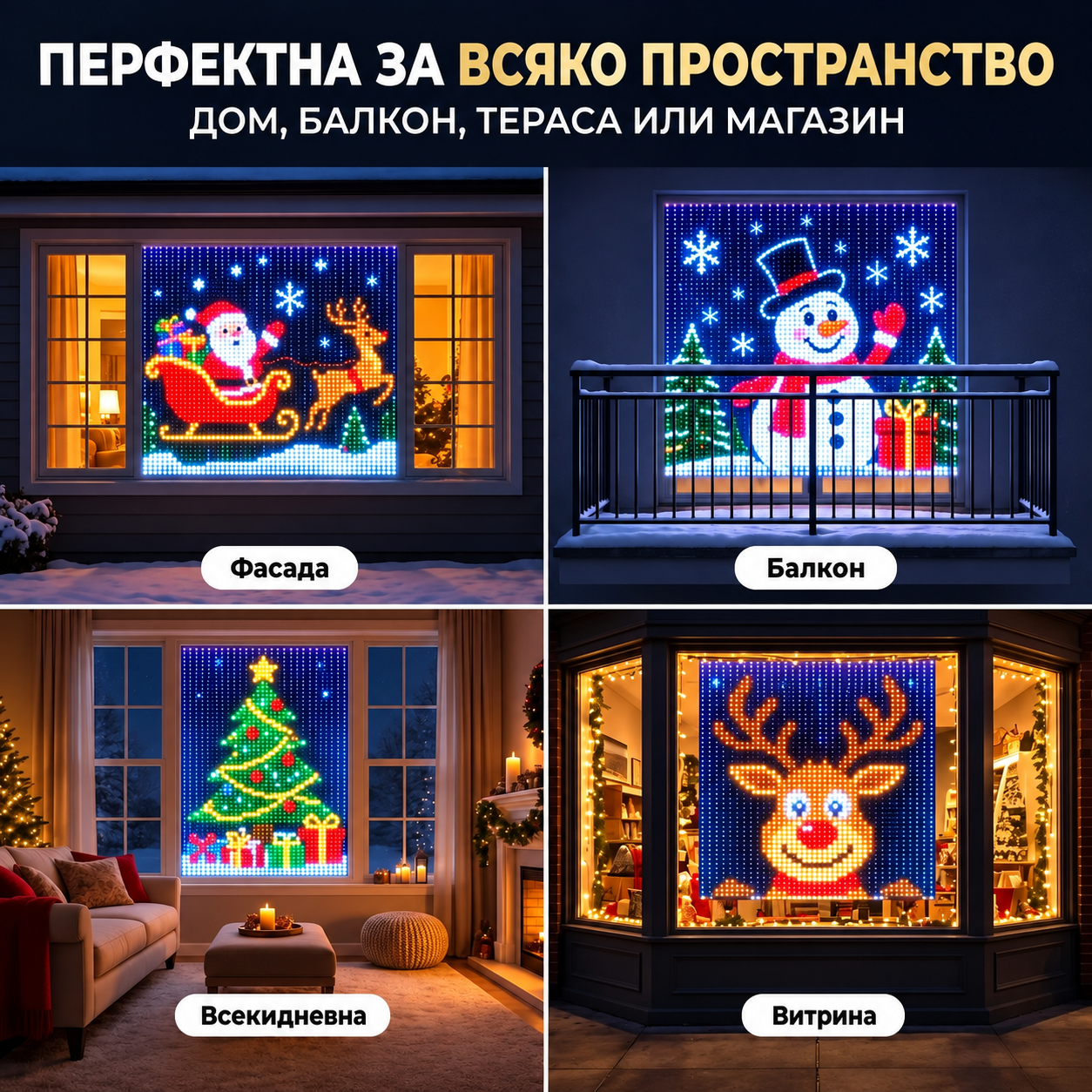 LED завеса в различни пространства
