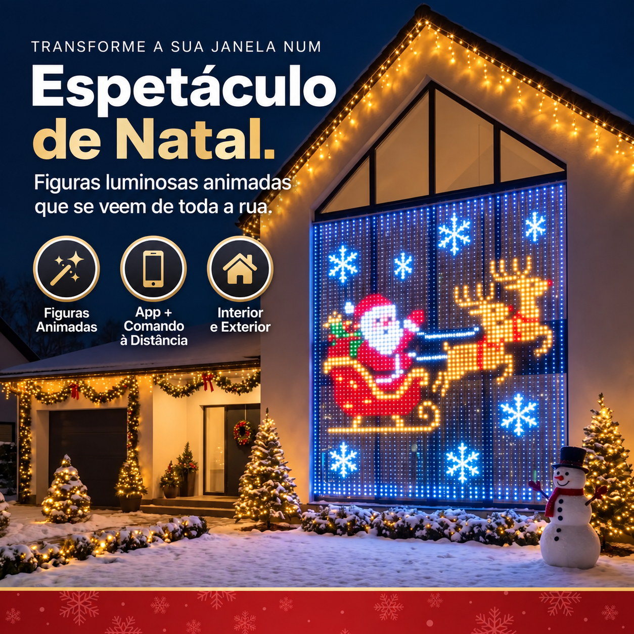 Cortina LED de Natal