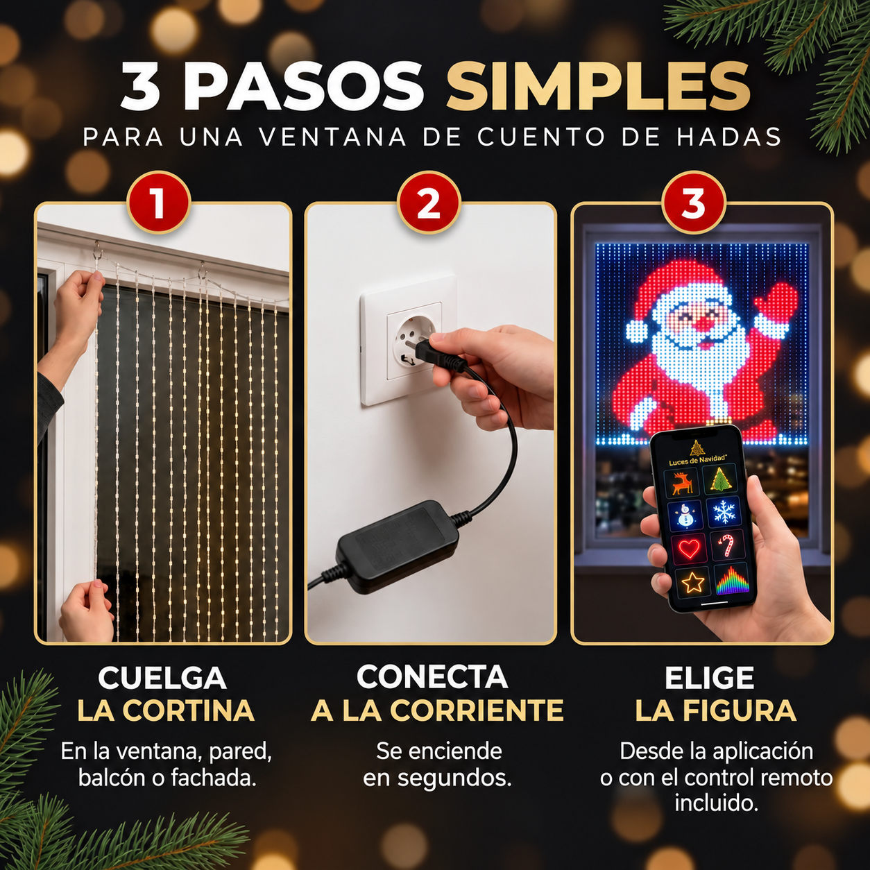 Tres sencillos pasos